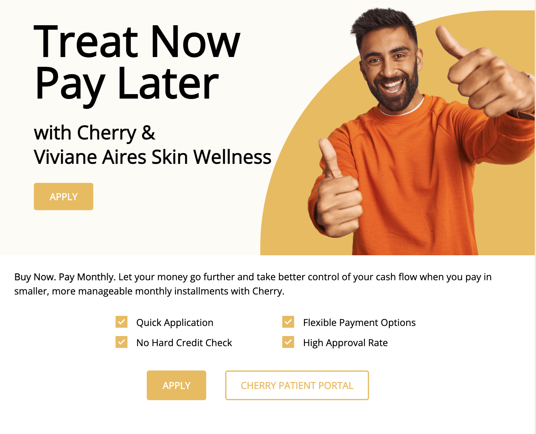 Cherry Payment Plan at Viviane Aires Skin Wellness Facial Studio in Philadelphia