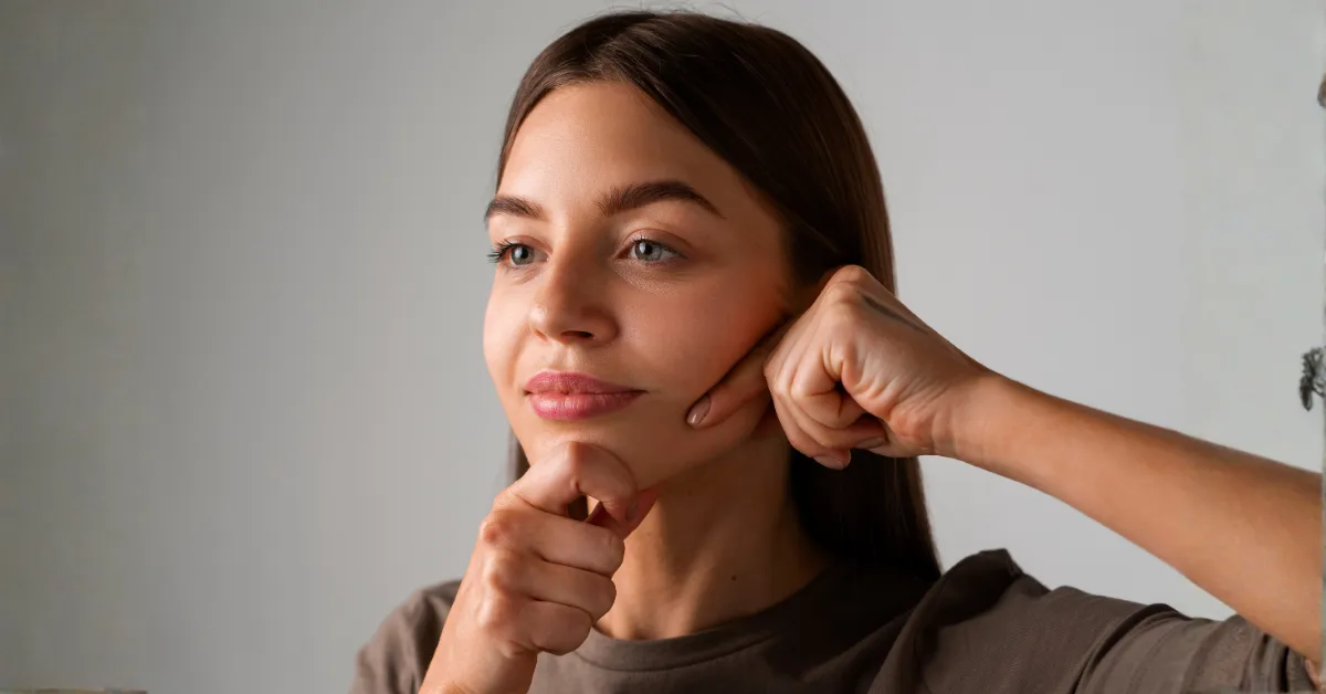 Buccal massage for a sculpted and lifted-looking facial appearance