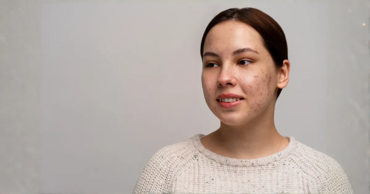 Hormonal acne in adults with recurring chin and jawline breakouts