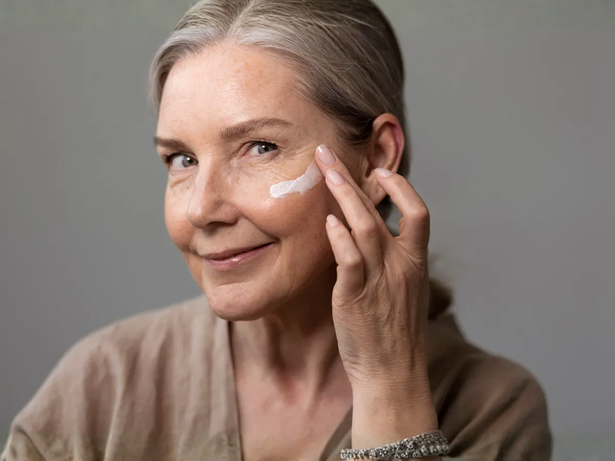 Fine lines and wrinkles related to menopause skin changes